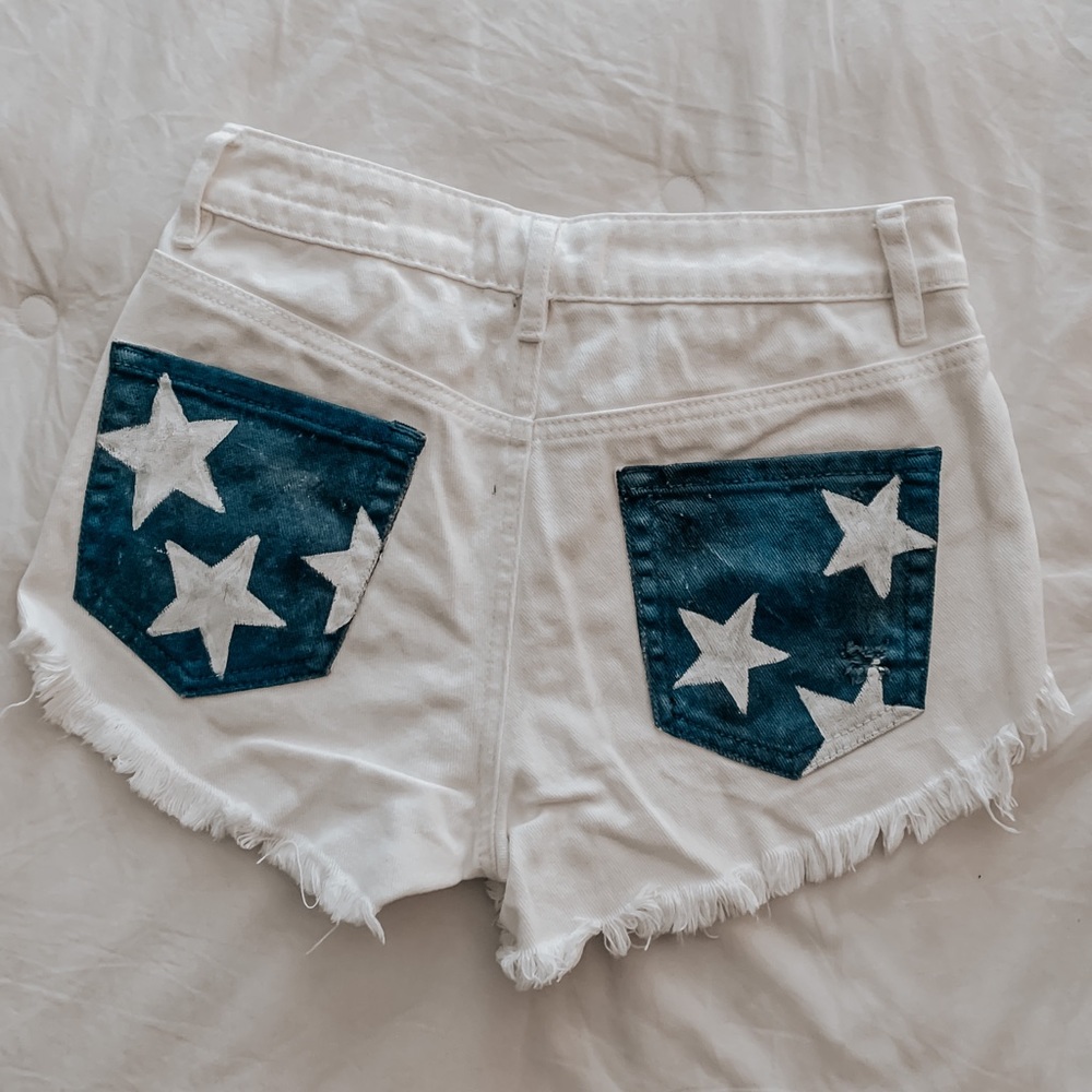 pacsun painted festival shorts